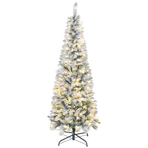 Albero natale innevato con - innevato,